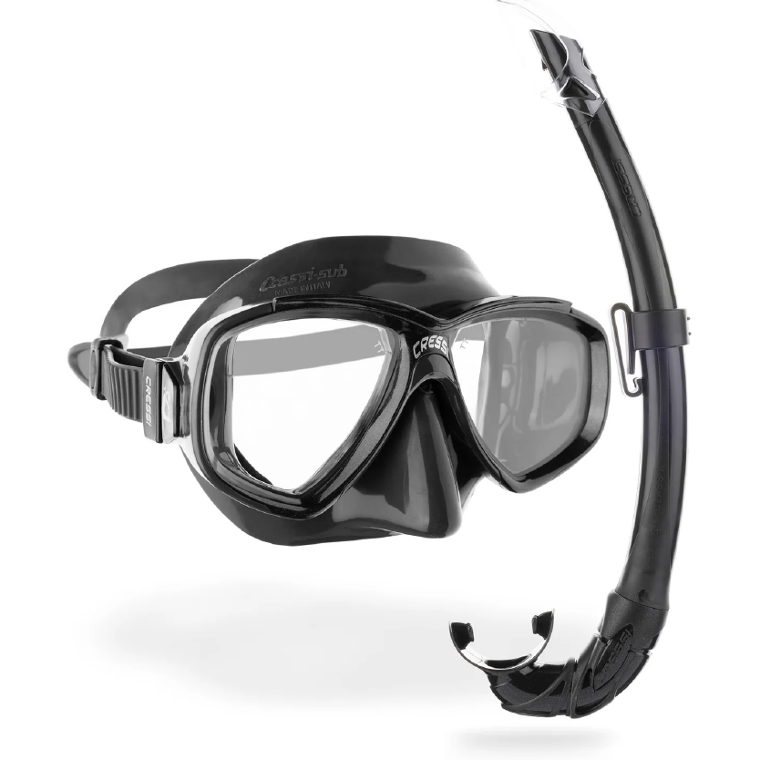 Cressi Perla + Mexico Snorkel Combo - Black