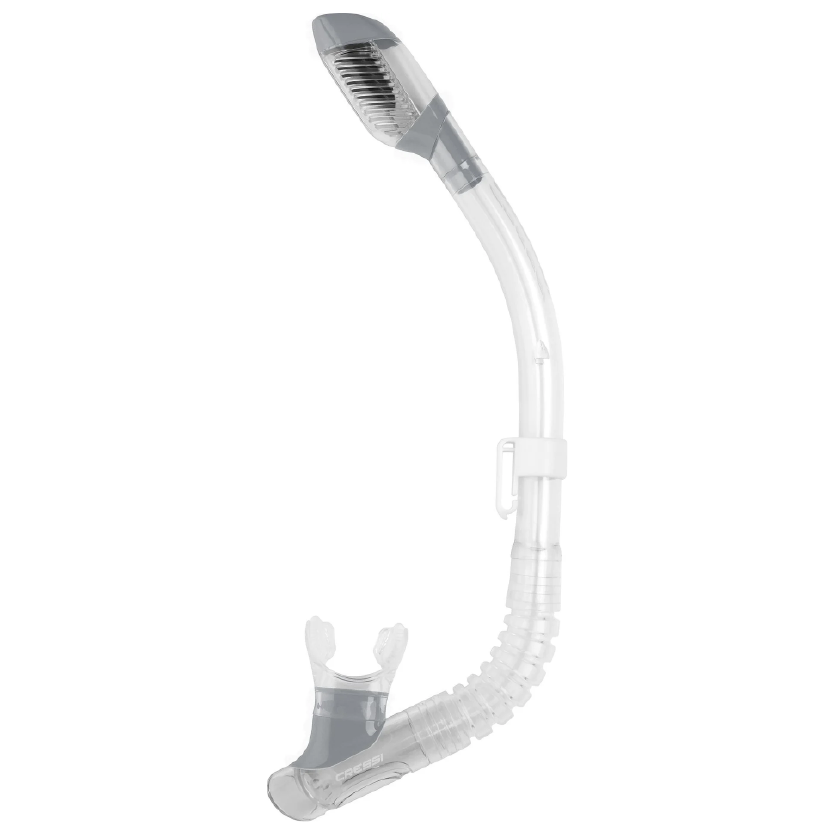Cressi Minidry Snorkel - Clear/Sirlver