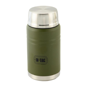 M-Tac Stainless Thermos with folding spoon 750 ml - Olive