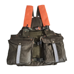 Hunting Vest - Dark Green/Orange