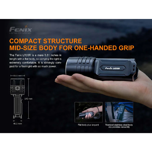 Fenix LR35R Rechargeable Flashlight - Image 3