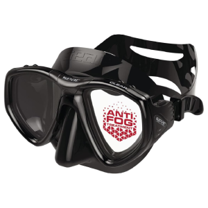 SEAC Clear Antifog Mask - Black